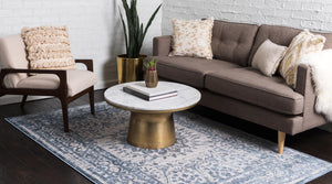 Light Blue 5' 1 x 8' Aberdeen Rectangle Area Rug 60% Polypropylene & 40% Polyester Living Dining Office Room Carpet for Sale at Rug Engine