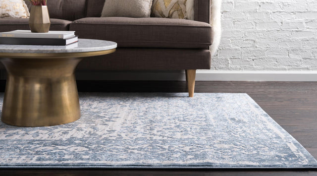 Light Blue 5' 1 x 8' Aberdeen Rectangle Area Rug 60% Polypropylene & 40% Polyester Living Dining Office Room Carpet for Sale at Rug Engine