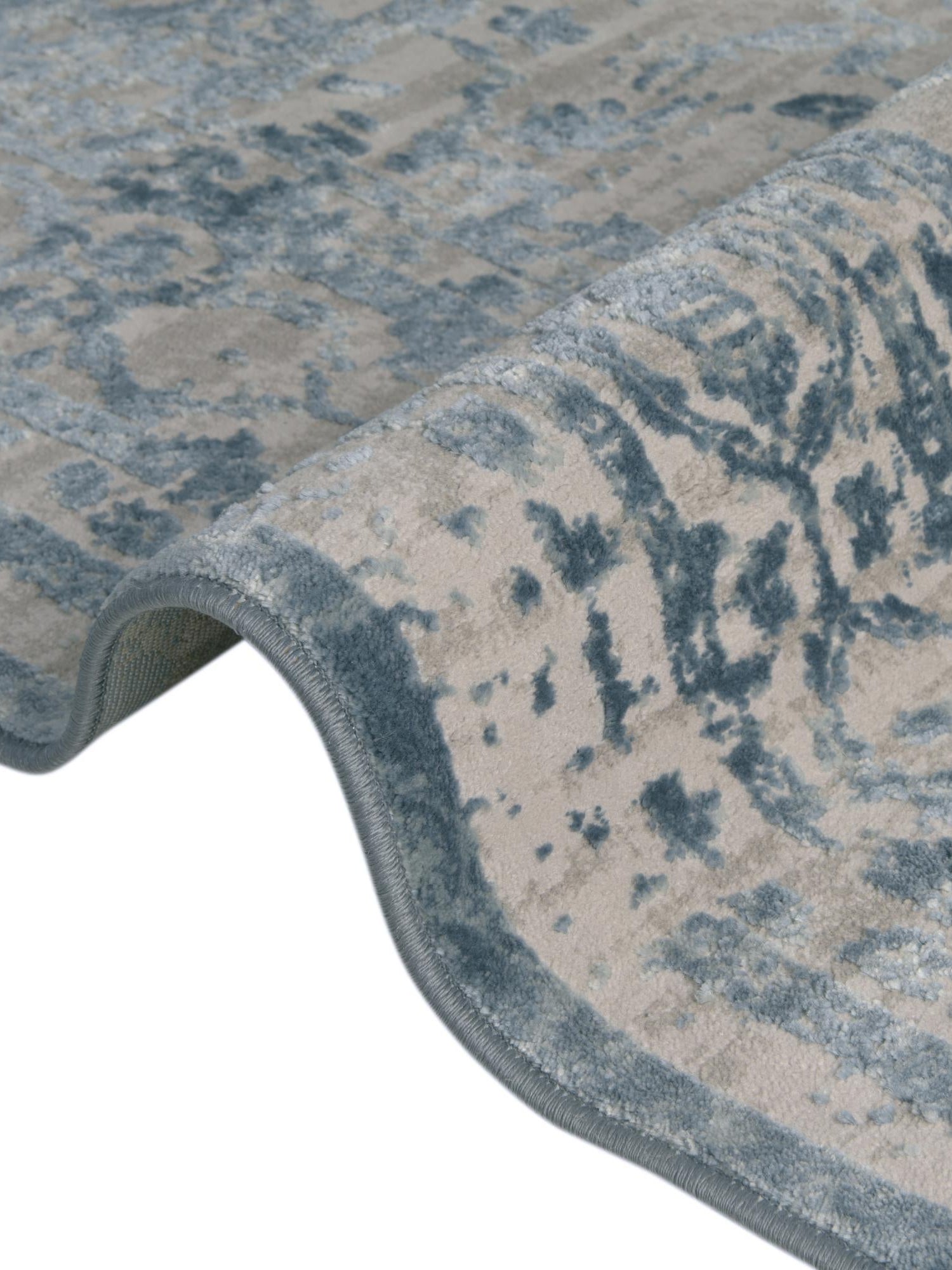 Light Blue 5' 1 x 8' Aberdeen Rectangle Area Rug 60% Polypropylene & 40% Polyester Living Dining Office Room Carpet for Sale at Rug Engine
