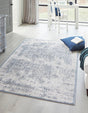 Blue 4' 1 x 6' 1 Aberdeen Rectangle Area Rug 60% Polypropylene & 40% Polyester Living Dining Office Room Carpet for Sale at Rug Engine