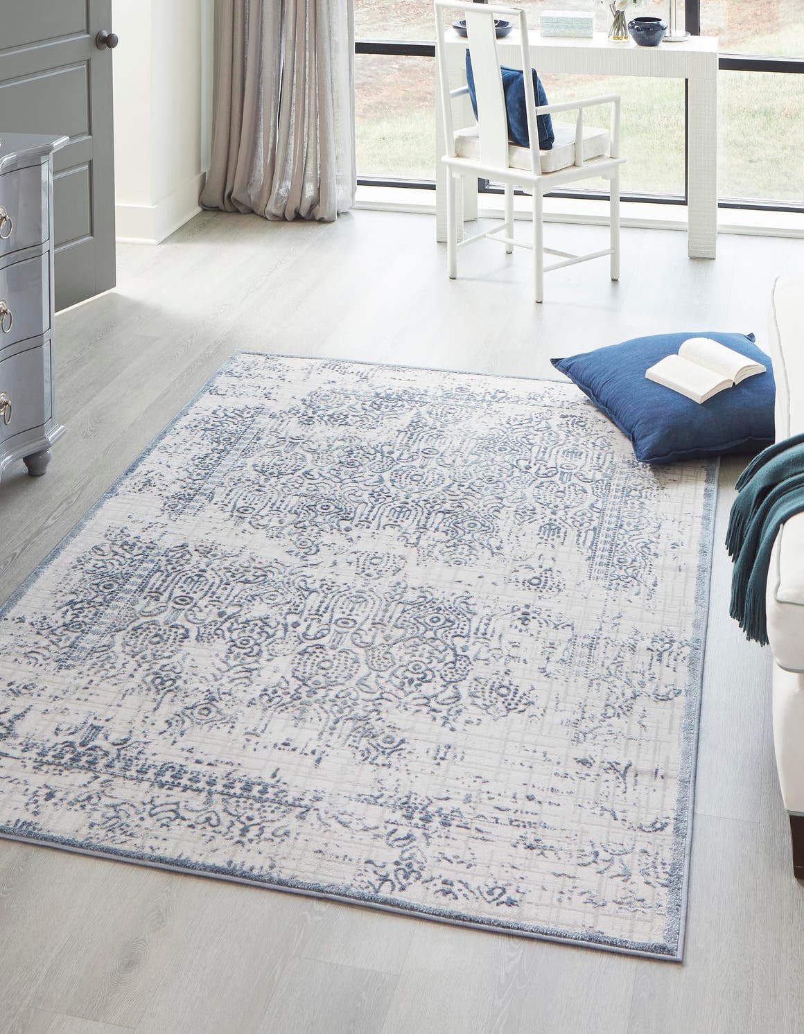Blue 2' 2 x 3' Aberdeen Rectangle Area Rug 60% Polypropylene & 40% Polyester Living Dining Office Room Carpet for Sale at Rug Engine