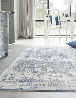 Blue 5' 1 x 8' Aberdeen Rectangle Area Rug 60% Polypropylene & 40% Polyester Living Dining Office Room Carpet for Sale at Rug Engine