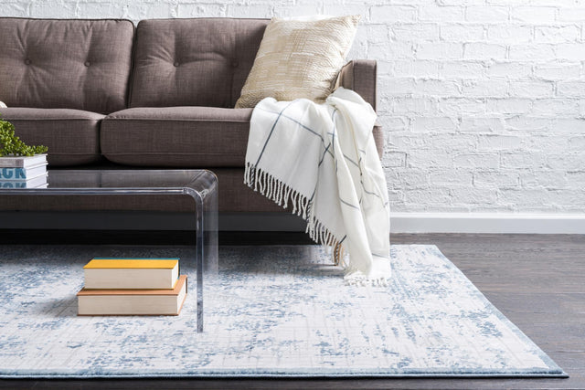 Blue 5' 1 x 8' Aberdeen Rectangle Area Rug 60% Polypropylene & 40% Polyester Living Dining Office Room Carpet for Sale at Rug Engine