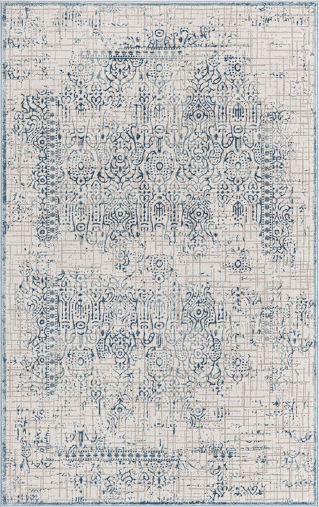 Blue 5' 1 x 8' Aberdeen Rectangle Area Rug 60% Polypropylene & 40% Polyester Living Dining Office Room Carpet for Sale at Rug Engine
