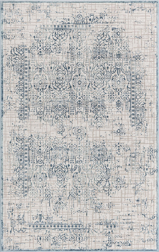 Blue 5' 1 x 8' Aberdeen Rectangle Area Rug 60% Polypropylene & 40% Polyester Living Dining Office Room Carpet for Sale at Rug Engine