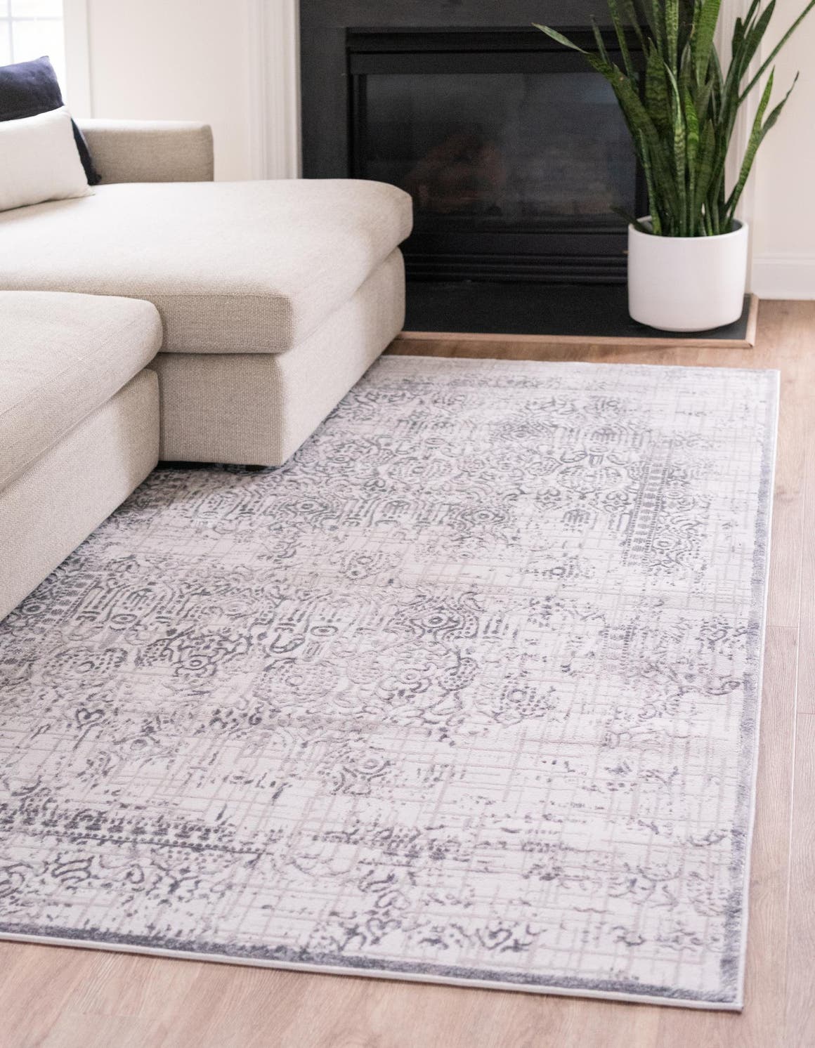 Gray 5' 1 x 8' Aberdeen Rectangle Area Rug 60% Polypropylene & 40% Polyester Living Dining Office Room Carpet for Sale at Rug Engine