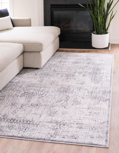 Gray 5' 1 x 8' Aberdeen Rectangle Area Rug 60% Polypropylene & 40% Polyester Living Dining Office Room Carpet for Sale at Rug Engine