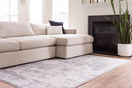Gray 9' x 12' 2 Aberdeen Rectangle Area Rug 60% Polypropylene & 40% Polyester Living Dining Office Room Carpet for Sale at Rug Engine