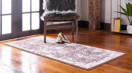 Violet 2' 7 x 6' 1 Aberdeen Runner Area Rug 60% Polypropylene & 40% Polyester Living Dining Office Room Carpet for Sale at Rug Engine