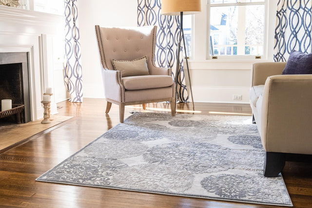 Gray 5' x 8' Aberdeen Rectangle Area Rug 60% Polypropylene & 40% Polyester Living Dining Office Room Carpet for Sale at Rug Engine