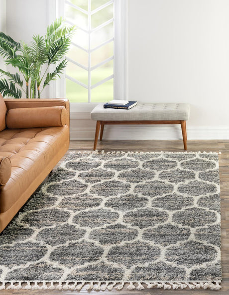 Gray 8' x 10' Hygge Shag Rectangle Area Rug Thick Soft Touch Fluffy & Plush Shaggy Pile 100% Polypropylene With Jute Backing Modern Carpet for Sale at Rug Engine
