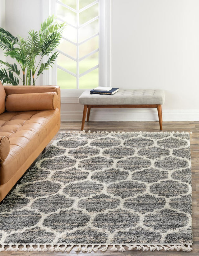Gray 8' x 10' Hygge Shag Rectangle Area Rug Thick Soft Touch Fluffy & Plush Shaggy Pile 100% Polypropylene With Jute Backing Modern Carpet for Sale at Rug Engine