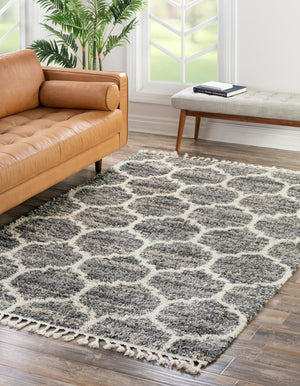 Gray 8' x 10' Hygge Shag Rectangle Area Rug Thick Soft Touch Fluffy & Plush Shaggy Pile 100% Polypropylene With Jute Backing Modern Carpet for Sale at Rug Engine