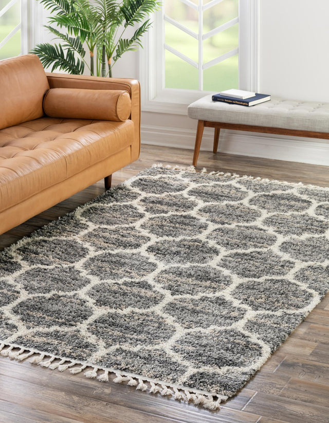 Gray 8' x 10' Hygge Shag Rectangle Area Rug Thick Soft Touch Fluffy & Plush Shaggy Pile 100% Polypropylene With Jute Backing Modern Carpet for Sale at Rug Engine