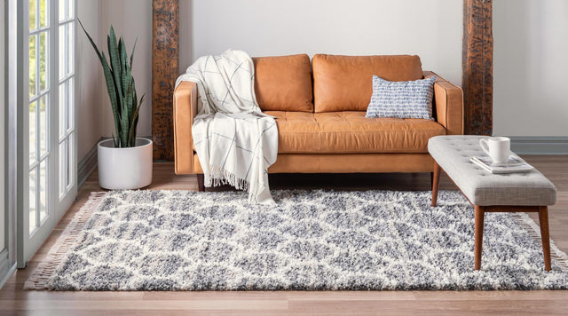 Gray 8' x 10' Hygge Shag Rectangle Area Rug Thick Soft Touch Fluffy & Plush Shaggy Pile 100% Polypropylene With Jute Backing Modern Carpet for Sale at Rug Engine
