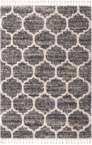 Gray 5' 1 x 8' Hygge Shag Rectangle Area Rug Thick Soft Touch Fluffy & Plush Shaggy Pile 100% Polypropylene With Jute Backing Modern Carpet for Sale at Rug Engine