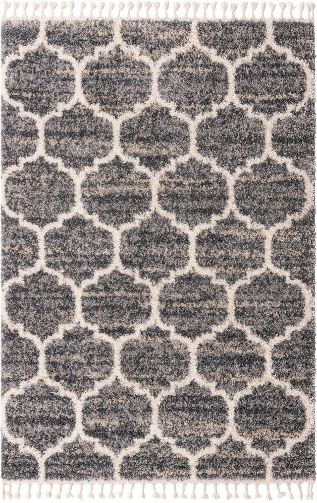Gray 5' 1 x 8' Hygge Shag Rectangle Area Rug Thick Soft Touch Fluffy & Plush Shaggy Pile 100% Polypropylene With Jute Backing Modern Carpet for Sale at Rug Engine