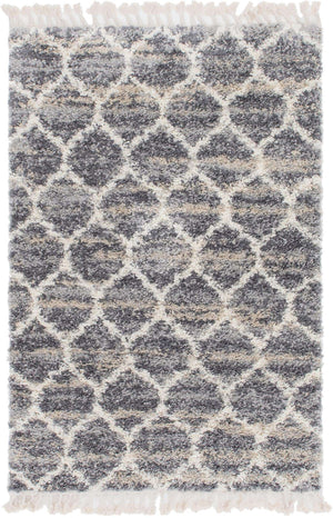 Gray 4' 1 x 6' 1 Hygge Shag Rectangle Area Rug Thick Soft Touch Fluffy & Plush Shaggy Pile 100% Polypropylene With Jute Backing Modern Carpet for Sale at Rug Engine