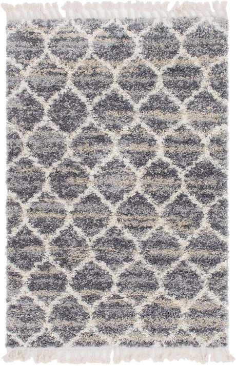 Gray 4' 1 x 6' 1 Hygge Shag Rectangle Area Rug Thick Soft Touch Fluffy & Plush Shaggy Pile 100% Polypropylene With Jute Backing Modern Carpet for Sale at Rug Engine