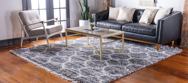 Gray 8' x 8' Hygge Shag Square Area Rug Thick Soft Touch Fluffy & Plush Shaggy Pile 100% Polypropylene With Jute Backing Modern Carpet for Sale at Rug Engine