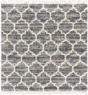 Gray 8' x 8' Hygge Shag Square Area Rug Thick Soft Touch Fluffy & Plush Shaggy Pile 100% Polypropylene With Jute Backing Modern Carpet for Sale at Rug Engine