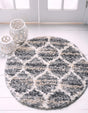 Gray 3' 3 x 3' 3 Hygge Shag Round Area Rug Thick Soft Touch Fluffy & Plush Shaggy Pile 100% Polypropylene With Jute Backing Modern Carpet for Sale at Rug Engine