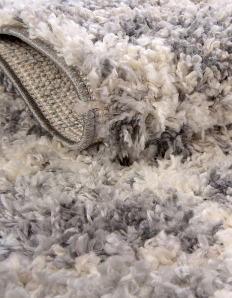 Gray 5' x 5' Hygge Shag Round Area Rug Thick Soft Touch Fluffy & Plush Shaggy Pile 100% Polypropylene With Jute Backing Modern Carpet for Sale at Rug Engine