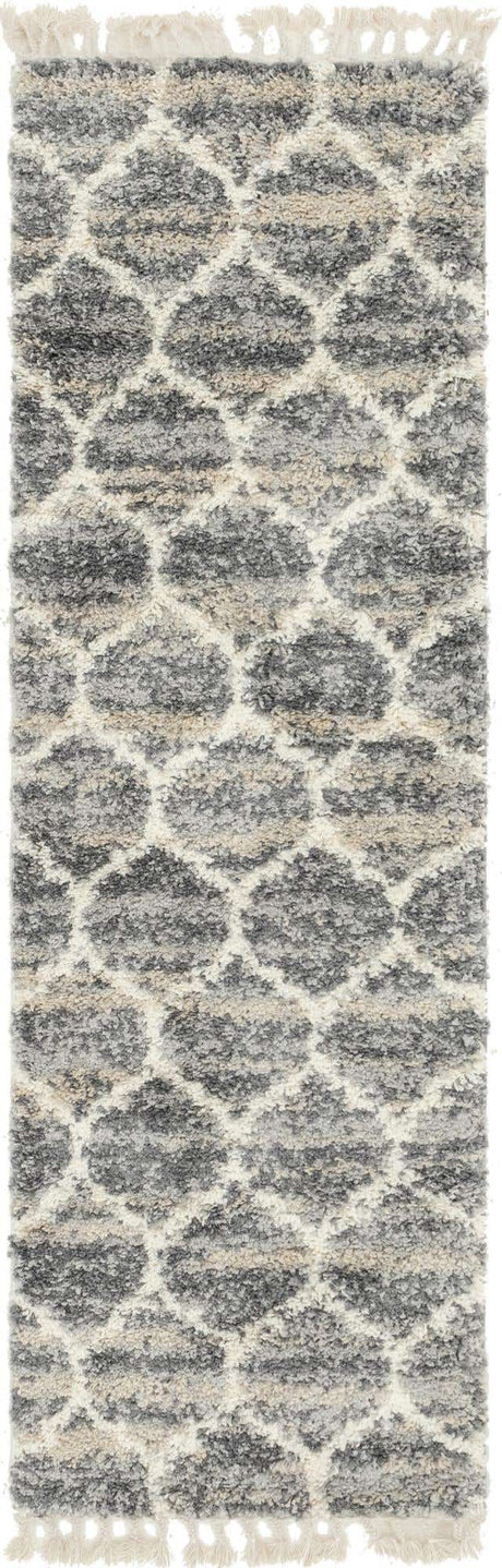 Gray 2' 7 x 8' 2 Hygge Shag Runner Area Rug Thick Soft Touch Fluffy & Plush Shaggy Pile 100% Polypropylene With Jute Backing Modern Carpet for Sale at Rug Engine