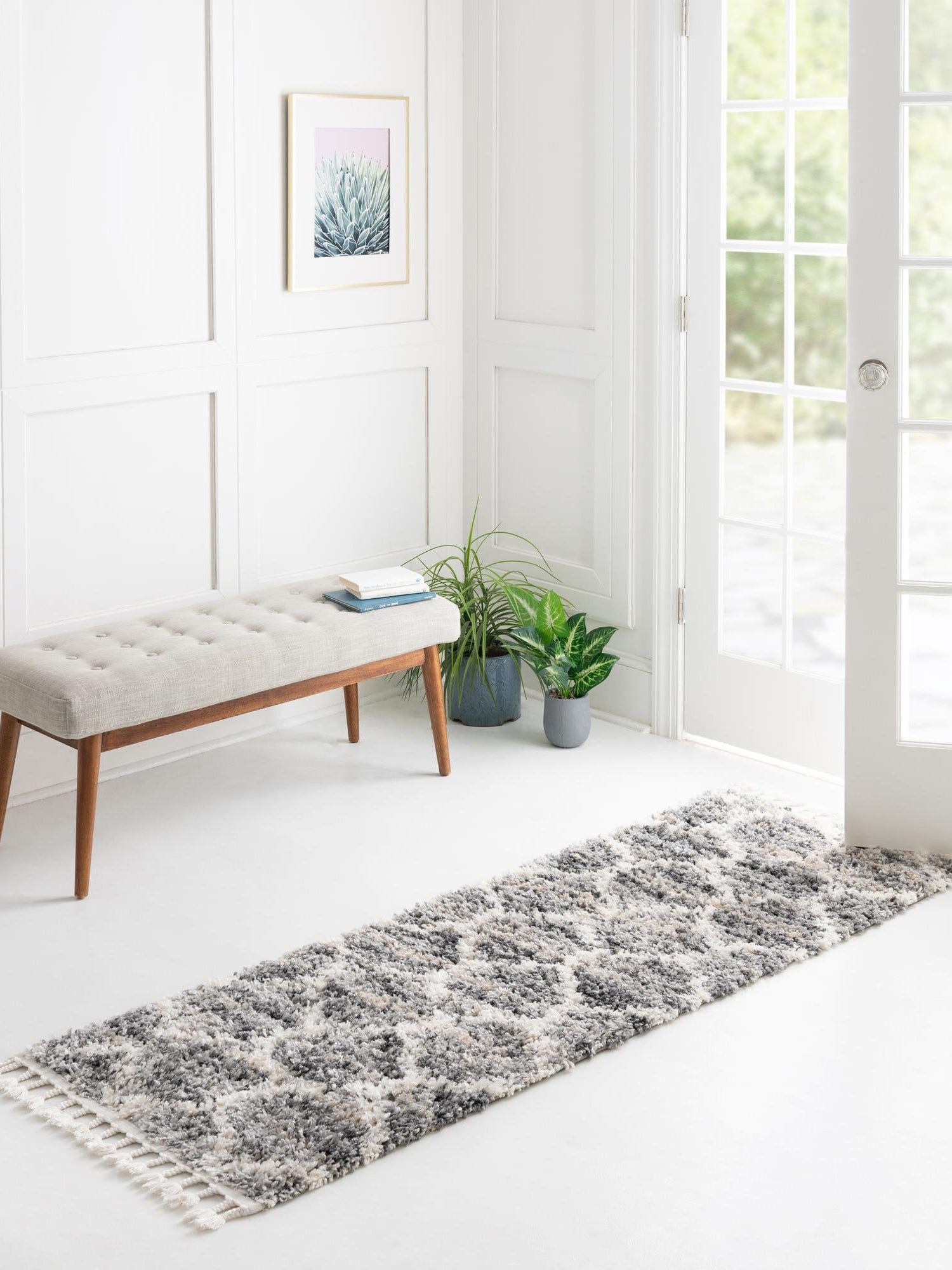 Gray 2' 2 x 6' 1 Hygge Shag Runner Area Rug Thick Soft Touch Fluffy & Plush Shaggy Pile 100% Polypropylene With Jute Backing Modern Carpet for Sale at Rug Engine
