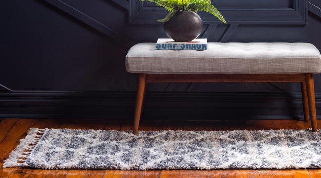 Gray 2' 7 x 8' 2 Hygge Shag Runner Area Rug Thick Soft Touch Fluffy & Plush Shaggy Pile 100% Polypropylene With Jute Backing Modern Carpet for Sale at Rug Engine