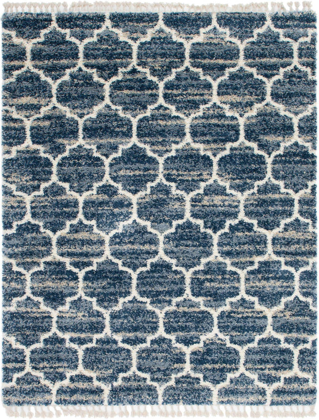 Blue 8' x 10' Hygge Shag Rectangle Area Rug Thick Soft Touch Fluffy & Plush Shaggy Pile 100% Polypropylene With Jute Backing Modern Carpet for Sale at Rug Engine