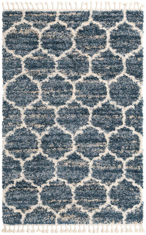 Blue 5' 1 x 8' Hygge Shag Rectangle Area Rug Thick Soft Touch Fluffy & Plush Shaggy Pile 100% Polypropylene With Jute Backing Modern Carpet for Sale at Rug Engine