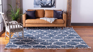 Blue 8' x 8' Hygge Shag Square Area Rug Thick Soft Touch Fluffy & Plush Shaggy Pile 100% Polypropylene With Jute Backing Modern Carpet for Sale at Rug Engine