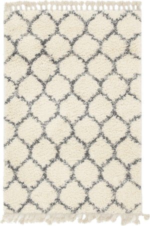 Ivory 4' 1 x 6' 1 Hygge Shag Rectangle Rug