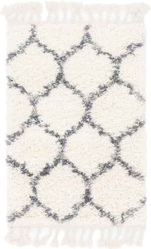 Ivory 2' 2 x 3' Hygge Shag Rectangle Area Rug Thick Soft Touch Fluffy & Plush Shaggy Pile 100% Polypropylene With Jute Backing Modern Carpet for Sale at Rug Engine