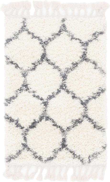 Ivory 2' 2 x 3' Hygge Shag Rectangle Area Rug Thick Soft Touch Fluffy & Plush Shaggy Pile 100% Polypropylene With Jute Backing Modern Carpet for Sale at Rug Engine
