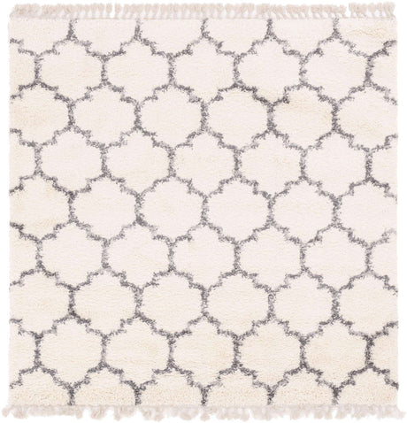 Ivory 8' x 8' Hygge Shag Square Area Rug Thick Soft Touch Fluffy & Plush Shaggy Pile 100% Polypropylene With Jute Backing Modern Carpet for Sale at Rug Engine