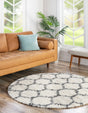 Ivory 3' 3 x 3' 3 Hygge Shag Round Rug