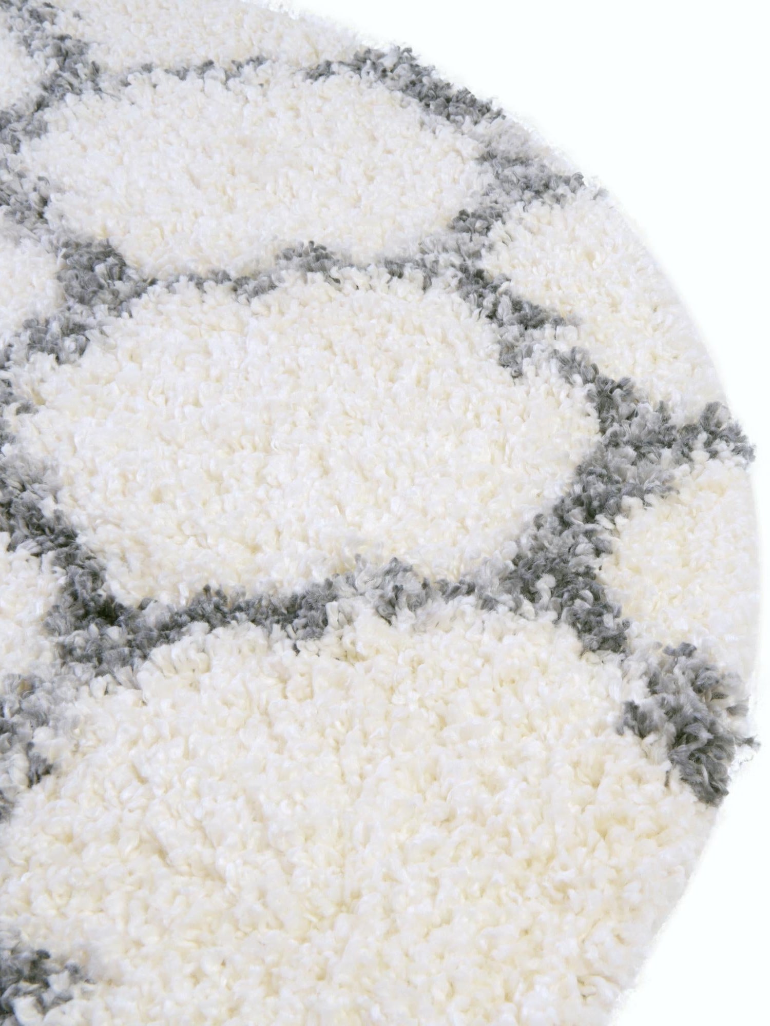 Ivory 3' 3 x 3' 3 Hygge Shag Round Area Rug Thick Soft Touch Fluffy & Plush Shaggy Pile 100% Polypropylene With Jute Backing Modern Carpet for Sale at Rug Engine