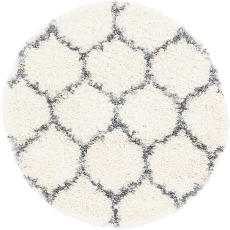 Ivory 3' 3 x 3' 3 Hygge Shag Round Area Rug Thick Soft Touch Fluffy & Plush Shaggy Pile 100% Polypropylene With Jute Backing Modern Carpet for Sale at Rug Engine