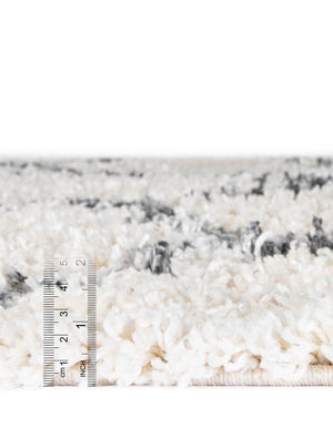 Ivory 2' 2 x 6' 1 Hygge Shag Runner Rug