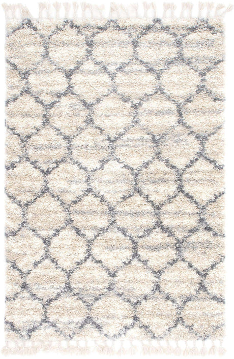 Beige 4' 1 x 6' 1 Hygge Shag Rectangle Area Rug Thick Soft Touch Fluffy & Plush Shaggy Pile 100% Polypropylene With Jute Backing Modern Carpet for Sale at Rug Engine