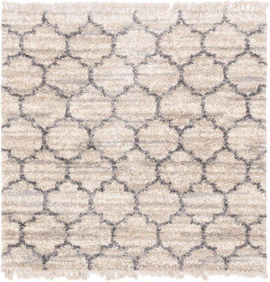 Beige 8' x 8' Hygge Shag Square Area Rug Thick Soft Touch Fluffy & Plush Shaggy Pile 100% Polypropylene With Jute Backing Modern Carpet for Sale at Rug Engine