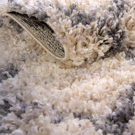 Beige 3' 3 x 3' 3 Hygge Shag Round Area Rug Thick Soft Touch Fluffy & Plush Shaggy Pile 100% Polypropylene With Jute Backing Modern Carpet for Sale at Rug Engine