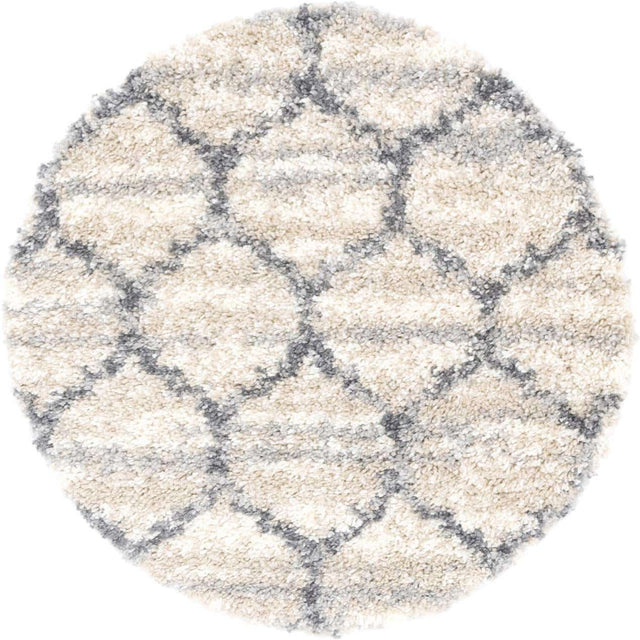 Beige 3' 3 x 3' 3 Hygge Shag Round Area Rug Thick Soft Touch Fluffy & Plush Shaggy Pile 100% Polypropylene With Jute Backing Modern Carpet for Sale at Rug Engine