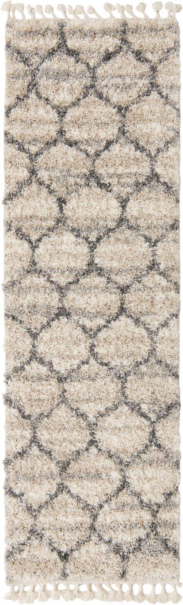 Beige 2' 7 x 8' 2 Hygge Shag Runner Area Rug Thick Soft Touch Fluffy & Plush Shaggy Pile 100% Polypropylene With Jute Backing Modern Carpet for Sale at Rug Engine