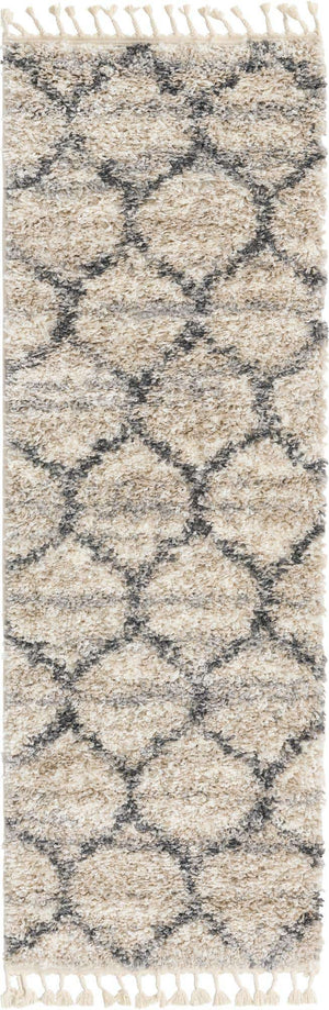 Beige 2' 2 x 6' 1 Hygge Shag Runner Area Rug Thick Soft Touch Fluffy & Plush Shaggy Pile 100% Polypropylene With Jute Backing Modern Carpet for Sale at Rug Engine