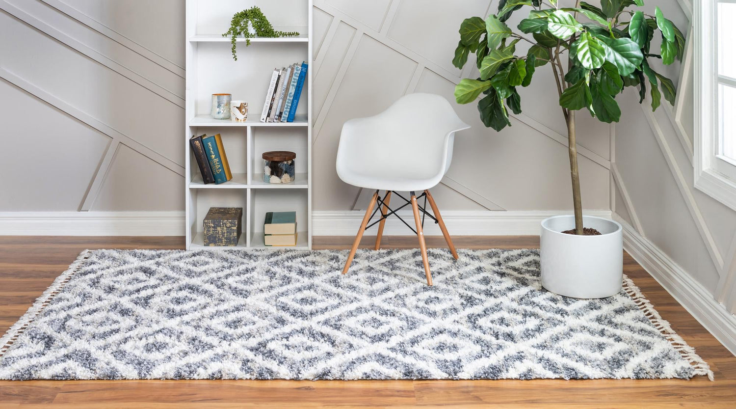 Gray 5' 1 x 8' Hygge Shag Rectangle Area Rug Thick Soft Touch Fluffy & Plush Shaggy Pile 100% Polypropylene With Jute Backing Modern Carpet for Sale at Rug Engine