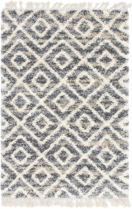 Gray 4' 1 x 6' 1 Hygge Shag Rectangle Area Rug Thick Soft Touch Fluffy & Plush Shaggy Pile 100% Polypropylene With Jute Backing Modern Carpet for Sale at Rug Engine