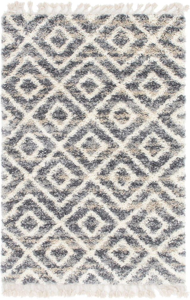 Gray 4' 1 x 6' 1 Hygge Shag Rectangle Area Rug Thick Soft Touch Fluffy & Plush Shaggy Pile 100% Polypropylene With Jute Backing Modern Carpet for Sale at Rug Engine